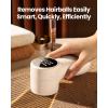 imageGAIATOP Fabric Shaver Rechargeable Lint Remover 3 Speeds Sweater Defuzzer Cute Digital Screen Large Storage 6Leaf Blades Fuzz Pills Bobbles Trimmer for Clothes Furniture Bedclothes White 1 pcs