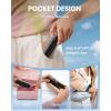 imageGAIATOP Portable Handheld Fan 3 IN 1 Mini Foldable Travel Fans 17H Max Cooling Time with Power Bank Pocket Design USB Rechargeable for Travel Concert Lash Makeup Summer Gifts for Women Girl WhiteBlack