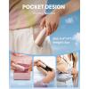 imageGAIATOP Portable Handheld Fan 3 IN 1 Mini Foldable Travel Fans 17H Max Cooling Time with Power Bank Pocket Design USB Rechargeable for Travel Concert Lash Makeup Summer Gifts for Women Girl WhitePink