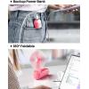 imageGAIATOP Portable Handheld Fan 3 IN 1 Mini Foldable Travel Fans 17H Max Cooling Time with Power Bank Pocket Design USB Rechargeable for Travel Concert Lash Makeup Summer Gifts for Women Girl WhiteRose