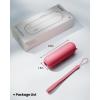 imageGAIATOP Portable Handheld Fan 3 IN 1 Mini Foldable Travel Fans 17H Max Cooling Time with Power Bank Pocket Design USB Rechargeable for Travel Concert Lash Makeup Summer Gifts for Women Girl WhiteRose