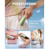 imageGAIATOP Portable Handheld Fan 3 IN 1 Mini Foldable Travel Fans 17H Max Cooling Time with Power Bank Pocket Design USB Rechargeable for Travel Concert Lash Makeup Summer Gifts for Women Girl WhiteGreen