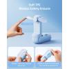 imageGAIATOP Portable Handheld Fan 3 IN 1 Mini Foldable Travel Fans 17H Max Cooling Time with Power Bank Pocket Design USB Rechargeable for Travel Concert Lash Makeup Summer Gifts for Women Girl WhiteSky Blue