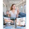 imageGAIATOP Portable Handheld Fan 3 IN 1 Mini Foldable Travel Fans 17H Max Cooling Time with Power Bank Pocket Design USB Rechargeable for Travel Concert Lash Makeup Summer Gifts for Women Girl WhitePink
