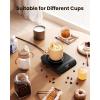 imageGaiatop Coffee Mug Warmer 3 Temperature Settings 210H Auto Shut Off and Warm Strip Indicator Lights 50W Cup Warmers Fast Heating Plate with Digital Display for Tea Milk Cocoa Candle WoodBlack