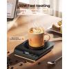 imageGaiatop Coffee Mug Warmer 3 Temperature Settings 210H Auto Shut Off and Warm Strip Indicator Lights 50W Cup Warmers Fast Heating Plate with Digital Display for Tea Milk Cocoa Candle WoodBlack