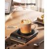 imageGaiatop Coffee Mug Warmer 3 Temperature Settings 210H Auto Shut Off and Warm Strip Indicator Lights 50W Cup Warmers Fast Heating Plate with Digital Display for Tea Milk Cocoa Candle WoodWood