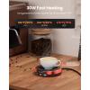 imageGaiatop Coffee Mug Warmer for Desk 3 Temp Settings 29Hrs Timer 3 Colorful Romantic Atmosphere Light Modes Beverage Heating Plate with Digital Display for Candle Tea Milk WoodWood