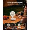 imageGaiatop Foldable Small Desk Fan 6000mAh Battery Powered Portable Fan with LED Night Light USB Rechargeable Bedroom Office Dorm Travel Camping Essentials Summer Gifts for Women Men Teens BlackWhite