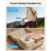 imageGaiatop Foldable Small Desk Fan 6000mAh Battery Powered Portable Fan with LED Night Light USB Rechargeable Bedroom Office Dorm Travel Camping Essentials Summer Gifts for Women Men Teens BlackPink
