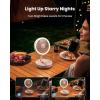 imageGaiatop Foldable Small Desk Fan 6000mAh Battery Powered Portable Fan with LED Night Light USB Rechargeable Bedroom Office Dorm Travel Camping Essentials Summer Gifts for Women Men Teens BlackPink