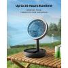 imageGaiatop Foldable Small Desk Fan 6000mAh Battery Powered Portable Fan with LED Night Light USB Rechargeable Bedroom Office Dorm Travel Camping Essentials Summer Gifts for Women Men Teens BlackBlack