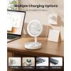 imageGaiatop Foldable Small Desk Fan 6000mAh Battery Powered Portable Fan with LED Night Light USB Rechargeable Bedroom Office Dorm Travel Camping Essentials Summer Gifts for Women Men Teens BlackWhite