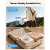 imageGaiatop Foldable Small Desk Fan 6000mAh Battery Powered Portable Fan with LED Night Light USB Rechargeable Bedroom Office Dorm Travel Camping Essentials Summer Gifts for Women Men Teens BlackWhite