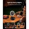imageGaiatop Foldable Small Desk Fan 6000mAh Battery Powered Portable Fan with LED Night Light USB Rechargeable Bedroom Office Dorm Travel Camping Essentials Summer Gifts for Women Men Teens BlackBlack