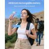 imageGaiatop High Speed Handheld Fan 1100 Precise Turbo Personal Cooling 4000mAh USB Rechargeable Battery Powered Mini Portable Fan for Travel Summer Outdoor Essentials Gifts for Women Girls Purple