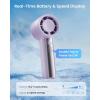 imageGaiatop High Speed Handheld Fan 1100 Precise Turbo Personal Cooling 4000mAh USB Rechargeable Battery Powered Mini Portable Fan for Travel Summer Outdoor Essentials Gifts for Women Girls Purple