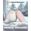 imageGaiatop Magnetic Hand Warmers Rechargeable 2 Pack 3 Settings PocketSized Cute Penguin Fast Hot Hands Reusable Portable Electric Heater for Camping Hunting Golf Gifts for Women MenPink