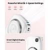 imageGaiatop Mini Neck Fan Rechargeable LED Power Display 3 Speed 360Rotate Lash Makeup Mirror Cute Camera Design Small Portable USB Handheld Desk Fans Personal Cooling Travel Essentials BlackWhite