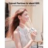 imageGaiatop Mini Neck Fan Rechargeable LED Power Display 3 Speed 360Rotate Lash Makeup Mirror Cute Camera Design Small Portable USB Handheld Desk Fans Personal Cooling Travel Essentials BlackWhite