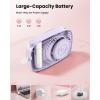 imageGaiatop Mini Neck Fan Rechargeable LED Power Display 3 Speed 360Rotate Lash Makeup Mirror Cute Camera Design Small Portable USB Handheld Desk Fans Personal Cooling Travel Essentials BlackPurple