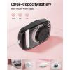 imageGaiatop Mini Neck Fan Rechargeable LED Power Display 3 Speed 360Rotate Lash Makeup Mirror Cute Camera Design Small Portable USB Handheld Desk Fans Personal Cooling Travel Essentials BlackBlack