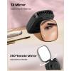 imageGaiatop Mini Neck Fan Rechargeable LED Power Display 3 Speed 360Rotate Lash Makeup Mirror Cute Camera Design Small Portable USB Handheld Desk Fans Personal Cooling Travel Essentials BlackBlack