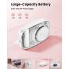 imageGaiatop Mini Neck Fan Rechargeable LED Power Display 3 Speed 360Rotate Lash Makeup Mirror Cute Camera Design Small Portable USB Handheld Desk Fans Personal Cooling Travel Essentials BlackWhite