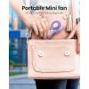 imageGaiatop Mini Portable Fan Small and Powerful Cute Design 3 Speed Personal Handheld fan and Desktop with Base Lightweight USB Rechargeable for Travel Lash Makeup Girl Women Summer Gift Greenpurple