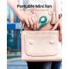 imageGaiatop Mini Portable Fan Small and Powerful Cute Design 3 Speed Personal Handheld fan and Desktop with Base Lightweight USB Rechargeable for Travel Lash Makeup Girl Women Summer Gift GreenGreen