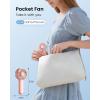 imageGaiatop Mini Portable Handheld Fan 3 Speed Powerful Battery Operated Small USB Rechargeable Personal Fans for Makeup Eyelash Camping Beach Airplane Travel Essentials for Women Girls BlackPink