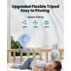 imageGaiatop Mini Portable Stroller Fan Battery Operated Small Clip on Detachable 3 Speed Rechargeable 360 Rotate Flexible Tripod Better Cooling for Car Seat Crib Treadmill Travel Blueblue