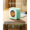 imageGaiatop Mini Space Heater Lightweight PTC Ceramic Fast Heating 500W Energy Efficient for Indoor Use Overheating ampamp 45 TipOver Protection Portable Desk Electric Heaters for Office Home BlackGreen