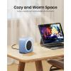 imageGaiatop Mini Space Heater Lightweight PTC Ceramic Fast Heating 500W Energy Efficient for Indoor Use Overheating ampamp 45 TipOver Protection Portable Desk Electric Heaters for Office Home BlackBlue