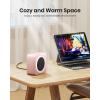 imageGaiatop Mini Space Heater Lightweight PTC Ceramic Fast Heating 500W Energy Efficient for Indoor Use Overheating ampamp 45 TipOver Protection Portable Desk Electric Heaters for Office Home BlackPink
