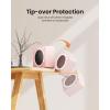 imageGaiatop Mini Space Heater Lightweight PTC Ceramic Fast Heating 500W Energy Efficient for Indoor Use Overheating ampamp 45 TipOver Protection Portable Desk Electric Heaters for Office Home BlackPink