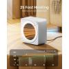 imageGaiatop Mini Space Heater Lightweight PTC Ceramic Fast Heating 500W Energy Efficient for Indoor Use Overheating ampamp 45 TipOver Protection Portable Desk Electric Heaters for Office Home BlackWhite