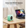 imageGaiatop Mini Space Heater Lightweight PTC Ceramic Fast Heating 500W Energy Efficient for Indoor Use Overheating ampamp 45 TipOver Protection Portable Desk Electric Heaters for Office Home BlackGreen