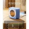 imageGaiatop Mini Space Heater Lightweight PTC Ceramic Fast Heating 500W Energy Efficient for Indoor Use Overheating ampamp 45 TipOver Protection Portable Desk Electric Heaters for Office Home BlackBlue
