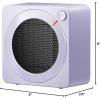 imageGaiatop Mini Space Heater Lightweight PTC Ceramic Fast Heating 500W Energy Efficient for Indoor Use Overheating ampamp 45 TipOver Protection Portable Desk Electric Heaters for Office Home BlackPurple