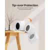 imageGaiatop Mini Space Heater Lightweight PTC Ceramic Fast Heating 500W Energy Efficient for Indoor Use Overheating ampamp 45 TipOver Protection Portable Desk Electric Heaters for Office Home BlackWhite