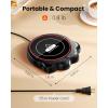 imageGaiatop Mug Warmer 50W Cute Cat Paw Cup Warmers 3 Temp Settings 210H Auto Shut Off Coffee Accessories Keep Beverage Hot for Desk and Home Use Large Heated Plate for Milk Tea Cocoa Candle BlackBlack