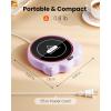 imageGaiatop Mug Warmer 50W Cute Cat Paw Cup Warmers 3 Temp Settings 210H Auto Shut Off Coffee Accessories Keep Beverage Hot for Desk and Home Use Large Heated Plate for Milk Tea Cocoa Candle BlackPurple