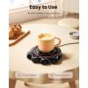 imageGaiatop Mug Warmer 50W Cute Cat Paw Cup Warmers 3 Temp Settings 210H Auto Shut Off Coffee Accessories Keep Beverage Hot for Desk and Home Use Large Heated Plate for Milk Tea Cocoa Candle BlackBlack