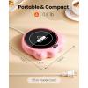 imageGaiatop Mug Warmer 50W Cute Cat Paw Cup Warmers 3 Temp Settings 210H Auto Shut Off Coffee Accessories Keep Beverage Hot for Desk and Home Use Large Heated Plate for Milk Tea Cocoa Candle BlackPink