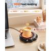 imageGaiatop Mug Warmer 50W Cute Cat Paw Cup Warmers 3 Temp Settings 210H Auto Shut Off Coffee Accessories Keep Beverage Hot for Desk and Home Use Large Heated Plate for Milk Tea Cocoa Candle BlackBlack