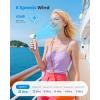 imageGaiatop Portable Handheld Mini Fan 21 Working Hours 6 Speeds Rechargeable Battery Operated 180 Foldable with LED Display Small Desk Personal Fan for Women Gifts Travel Working PurpleWhite