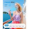 imageGaiatop Portable Handheld Mini Fan 21 Working Hours 6 Speeds Rechargeable Battery Operated 180 Foldable with LED Display Small Desk Personal Fan for Women Gifts Travel Working PurplePink