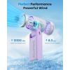 imageGaiatop Portable Handheld Mini Fan 21 Working Hours 6 Speeds Rechargeable Battery Operated 180 Foldable with LED Display Small Desk Personal Fan for Women Gifts Travel Working PurplePurple