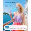 imageGaiatop Portable Handheld Mini Fan 21 Working Hours 6 Speeds Rechargeable Battery Operated 180 Foldable with LED Display Small Desk Personal Fan for Women Gifts Travel Working PurplePurple